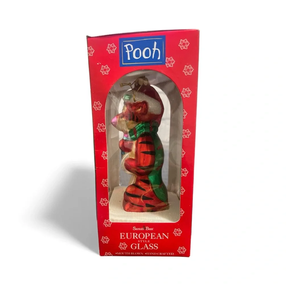 Vintage Disney Tigger European Style Glass Handcrafted Mouth‎ Blown Ornament